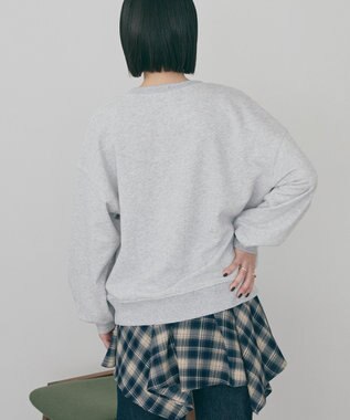 AMERICAN HOLIC ワンポイントサガラ刺繍裏毛プルオーバー Gray Mixture