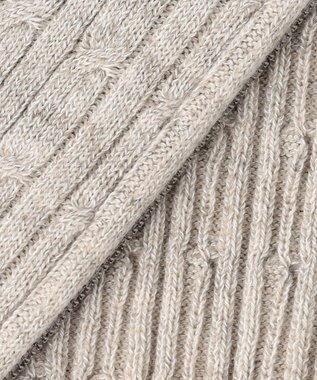 JOSEPH ABBOUD 【キングサイズ・オリジナルオーガニックコットン使用】JOE COTTONニット パーカー ベージュ系