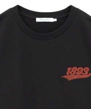 AMERICAN HOLIC ワンポイントサガラ刺繍裏毛プルオーバー Black