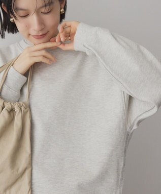 AMERICAN HOLIC 配色ライン裏毛プルオーバー Oatmeal