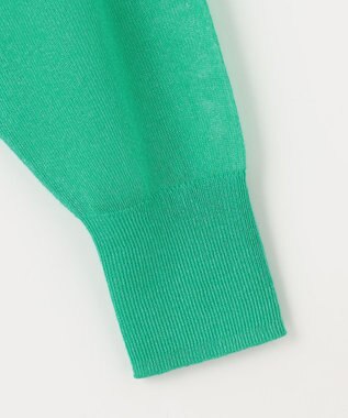 Feroux 【洗える】シアーカラー カーディガン グリーン系