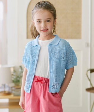 組曲 KIDS 【110-140㎝】 フルールフリルTシャツ オフホワイト