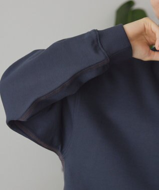 AMERICAN HOLIC 配色ライン裏毛プルオーバー Navy