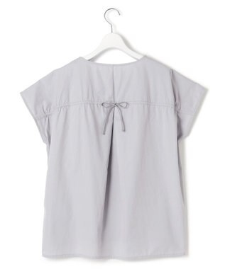 J.PRESS YORK STREET 【WOMEN】バックファブリックコンビ　プルオーバー ライトグレー系