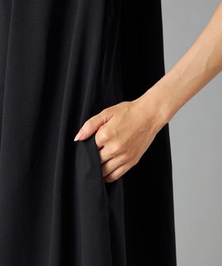 Chacott Chacott BALANCE EasyCare+ タックワンピース ブラック