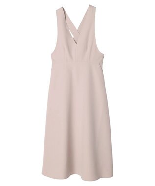 earth music&ecology Ｖネック切替ジャンスカ Beige