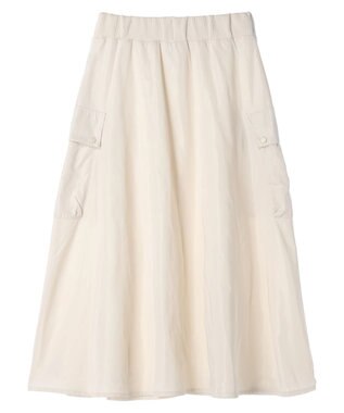 Green Parks ・ＳＵＧＡＲ　ＳＰＯＯＮ　ミリタリーフレアスカート Ivory