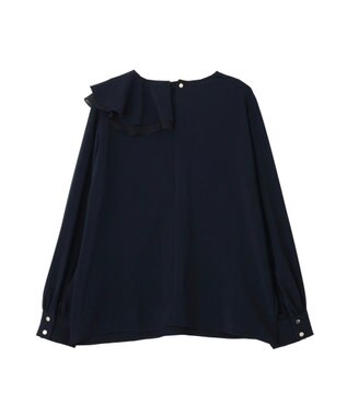 YECCA VECCA アシメラッフルブラウス Navy