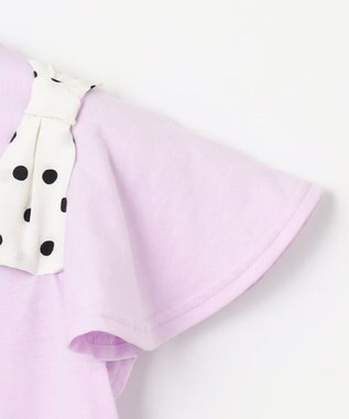ANY KIDS ひんやりクール 肩リボンTシャツ ラベンダー