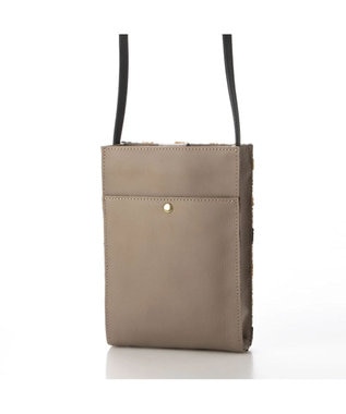 UNBILLION perche クバ布×姫路レザーミニショルダー ミックスビー