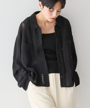 AMERICAN HOLIC Ｗポケットレースシャツ Black