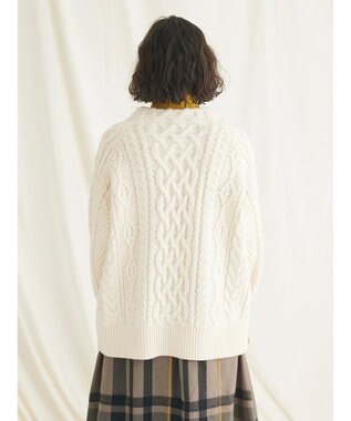 CRAFT STANDARD BOUTIQUE ラグランケーブルニットプルオーバー　 Ivory