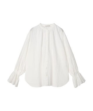 CRAFT STANDARD BOUTIQUE スカラレース袖ブラウス Off White