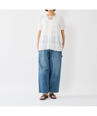 ing <ing>スクエアトングサンダル ダークブラウン