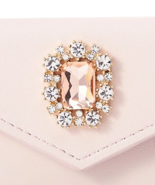 Maison de FLEUR リール付きビジューカードポケットパスケース Pink