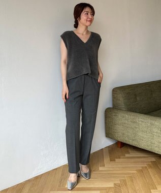 UNFILO マイビューティ テーパードパンツ グレンチェック