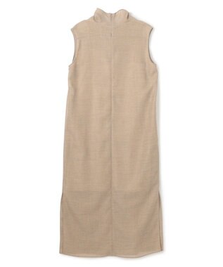 BEIGE， 【洗える・吸水速乾・防シワ・eclat 7・8月号掲載】LIATRIS / オフタートルノースリーブワンピース Flax