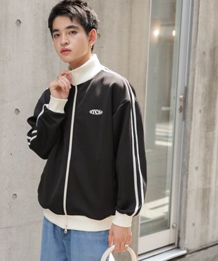 WEGO 【ユニセックス着用ITEM】ライントラックジャケット ブラック