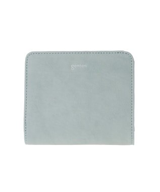 genten ピア Lファスナー二つ折り財布 ライトブルー