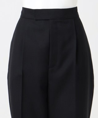 23区 【エステータ】ウールツイル ワイドテーパード パンツ ブラック系