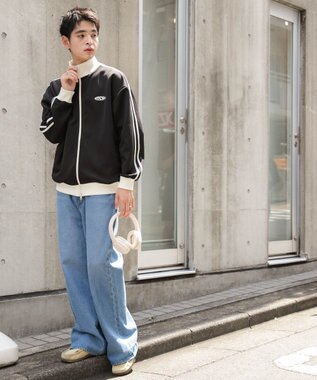 WEGO 【ユニセックス着用ITEM】ライントラックジャケット ブラック