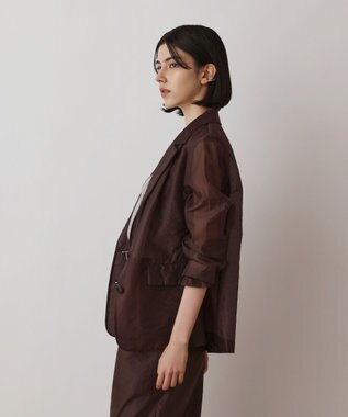 GRACE CONTINENTAL ブライトシアージャケット ブラウン