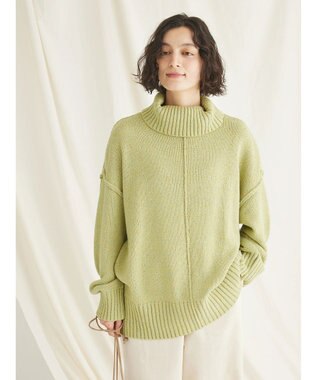 CRAFT STANDARD BOUTIQUE センタータックニットプルオーバー Light Green