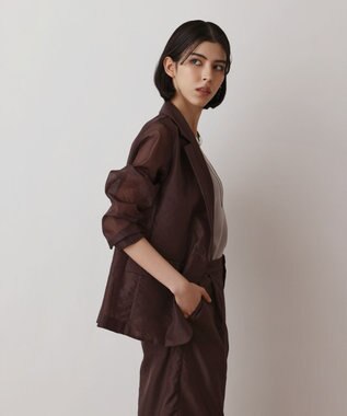 GRACE CONTINENTAL ブライトシアージャケット ブラウン