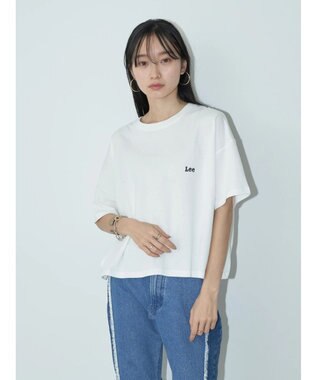 earth music&ecology Ｌｅｅ×ｅ．ｍ．ａ．ｅ　ＢＡＣＫ　ＰＲＩＮＴ　ＴＥＥ Off White