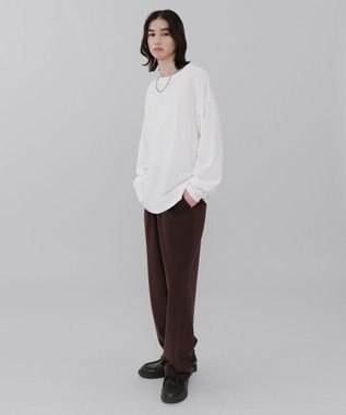 WEGO 【ウエストゴム/SMLサイズ展開】TRイージーストレートパンツ ブラウン