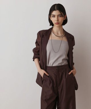 GRACE CONTINENTAL ブライトシアージャケット ブラウン