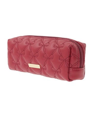 Maison de FLEUR リボンキルティングロングポーチ Red