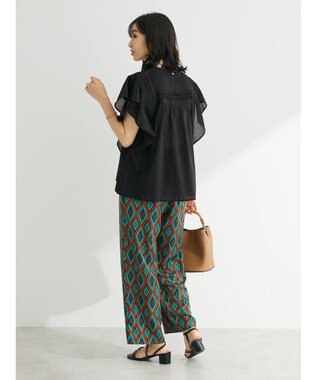 Green Parks アート柄イージーパンツ Brown