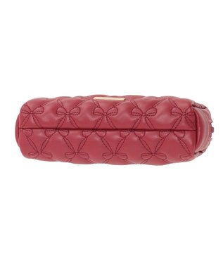 Maison de FLEUR リボンキルティングロングポーチ Red