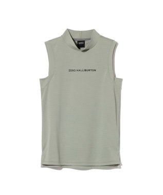 ZERO HALLIBURTON ノースリーブボーダーモックネック ZHG-W6S5b 85218 ライトグリーン