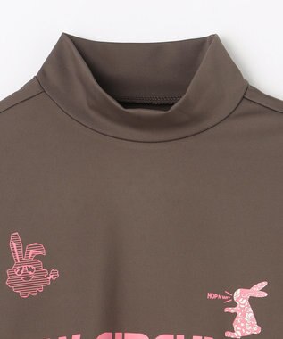 PW CIRCULUS 【吸水速乾 / UV遮蔽率99.5% UVカット / ストレッチ】【WOMEN】ラビットグラフィック ロングスリーブモックT ゴルフウェア レディース ダークブラウン系