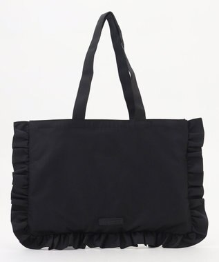 LA BAGAGERIE LA BAGAGERIE×chiyo ポーチ付きフリルエコバッグ ブラック