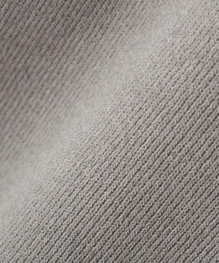 YECCA VECCA パール釦ラッフル5分袖カーディガン Gray mixture