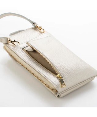 UNBILLION ペルケ perche / 牛革シュリンクタイプモバイルウォレットショルダー　旧8660 ゴールド