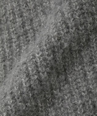 earth music&ecology 襟付きニットアウター Gray Mixture