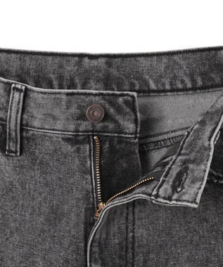 WEGO 【新色追加/美脚/XSSMLサイズ展開】ストレートデニムパンツ ブラックその他