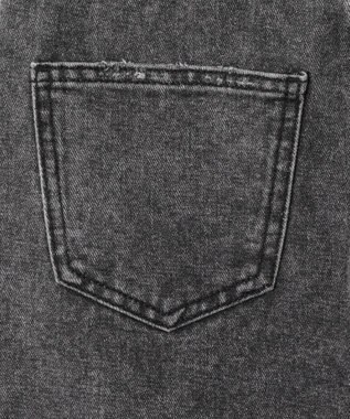 WEGO 【新色追加/美脚/XSSMLサイズ展開】ストレートデニムパンツ ブラックその他