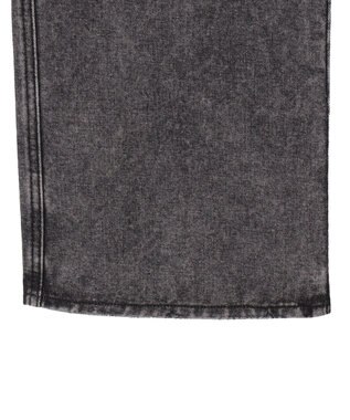 WEGO 【新色追加/美脚/XSSMLサイズ展開】ストレートデニムパンツ ブラックその他