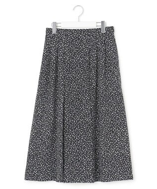 23区 S 【接触冷感/吸水速乾】ペインティングプリント スカート ネイビープリント