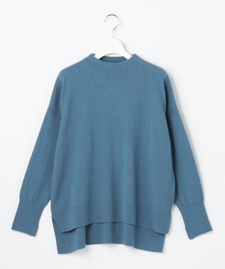 自由区 S 【SHIHOさん着用】ウールハイゲージモックネック ニット ターコイズ