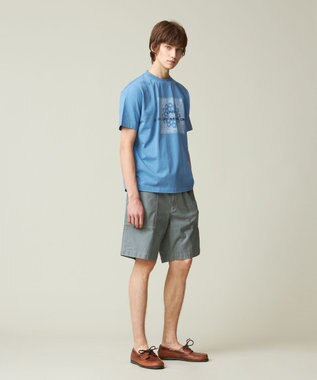 J.PRESS MEN ペイズリーバンダナプリントTシャツ ダルブルー系