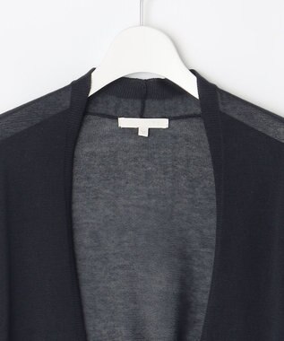 自由区 【アンサンブル対応・洗える】ドライシアーファインゲージ カーディガン ネイビー