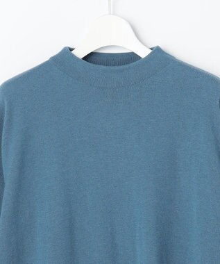 自由区 S 【SHIHOさん着用】ウールハイゲージモックネック ニット ターコイズ