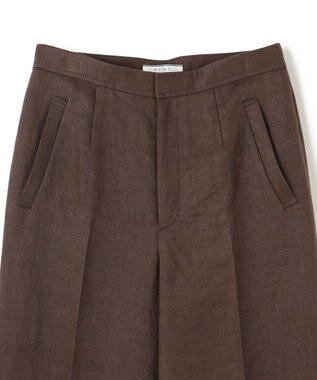 BEIGE， 【GISELe ６月号掲載】CRINUM / ストレートリネンパンツ Dark Brown