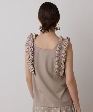 GRACE CONTINENTAL フリルカットトップ ベージュ